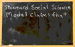 chalk board message about standard social science model